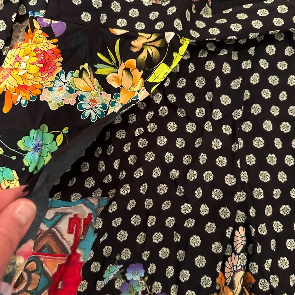 Johnny Was Multicolor Floral Patchwork Pants - Picture 5 of 14